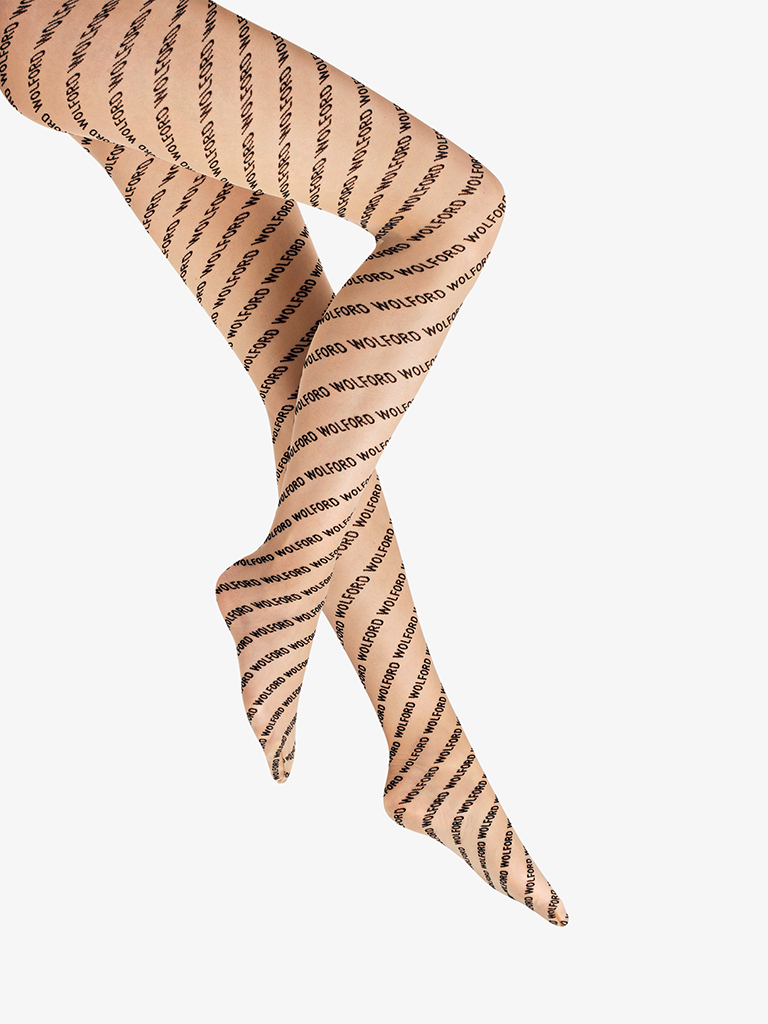 

logo tights, Gobi/black