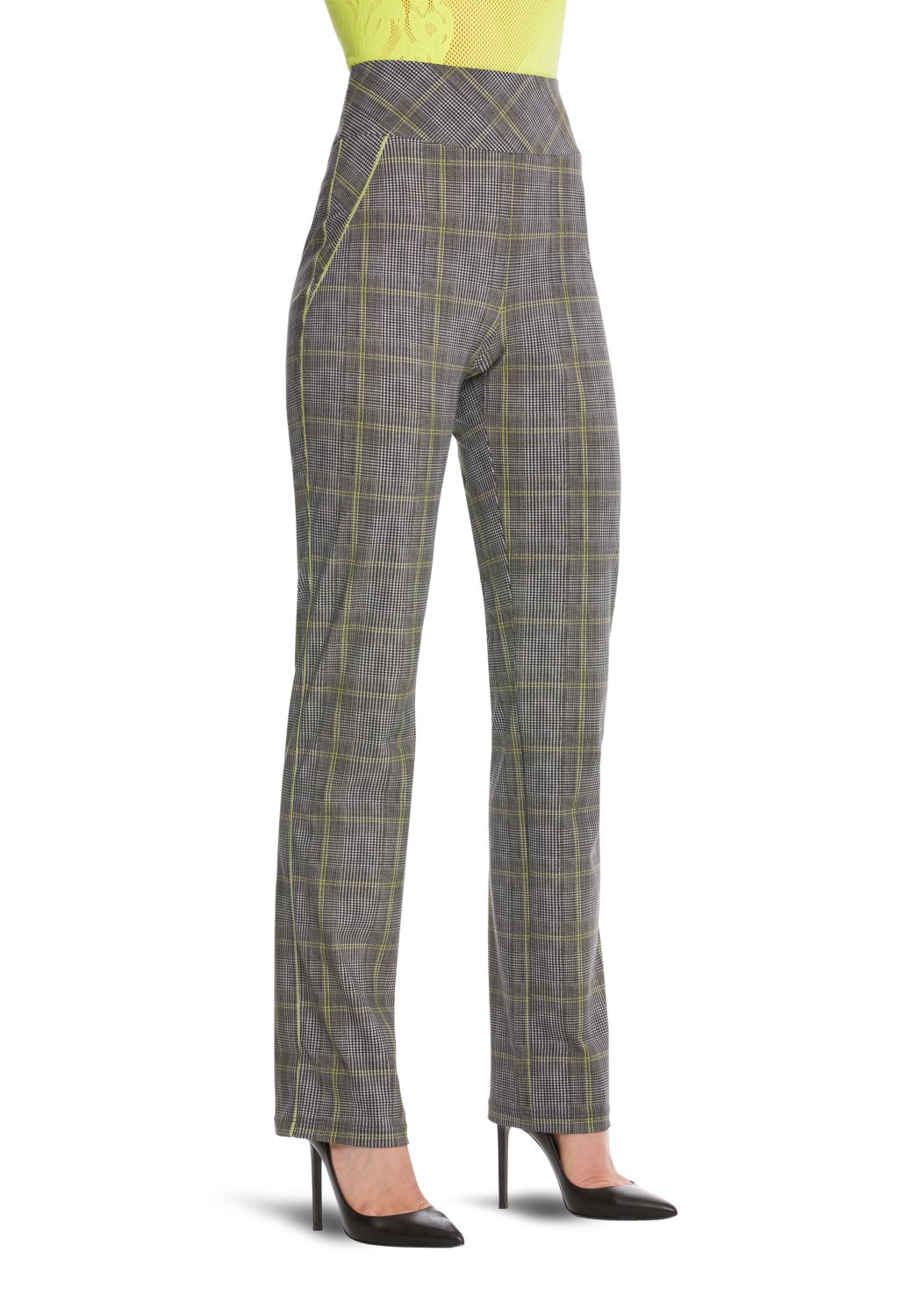 

neon check trousers