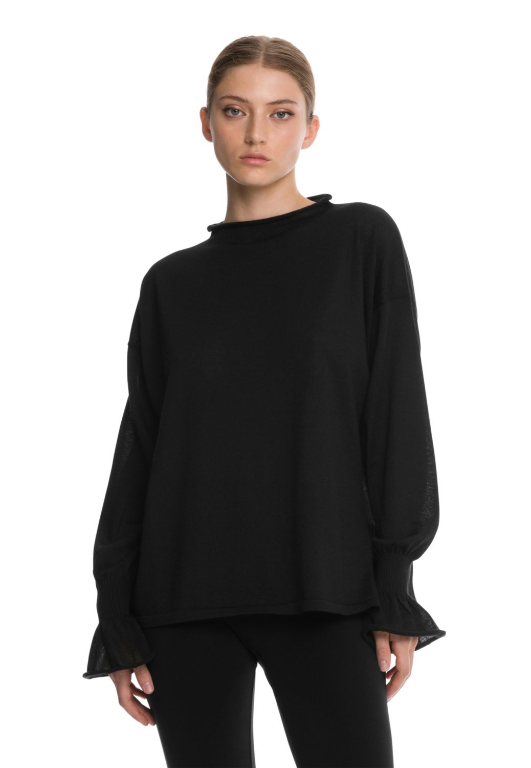 cashmere loose top long sleeves